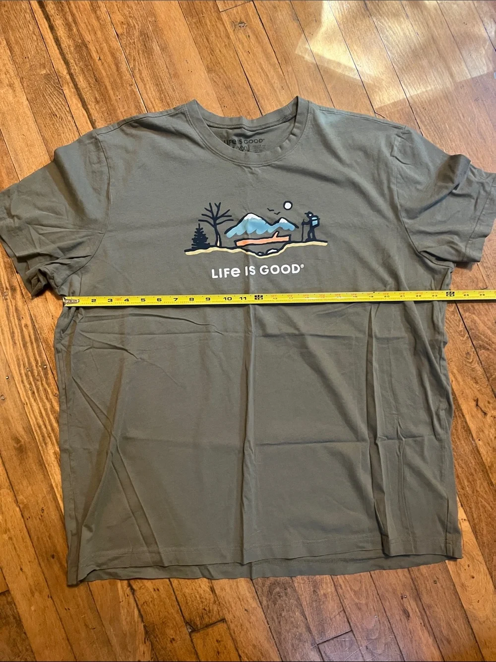 Life Is Good Olive Green Outdoor Graphic Tee - Picture 5 of 6